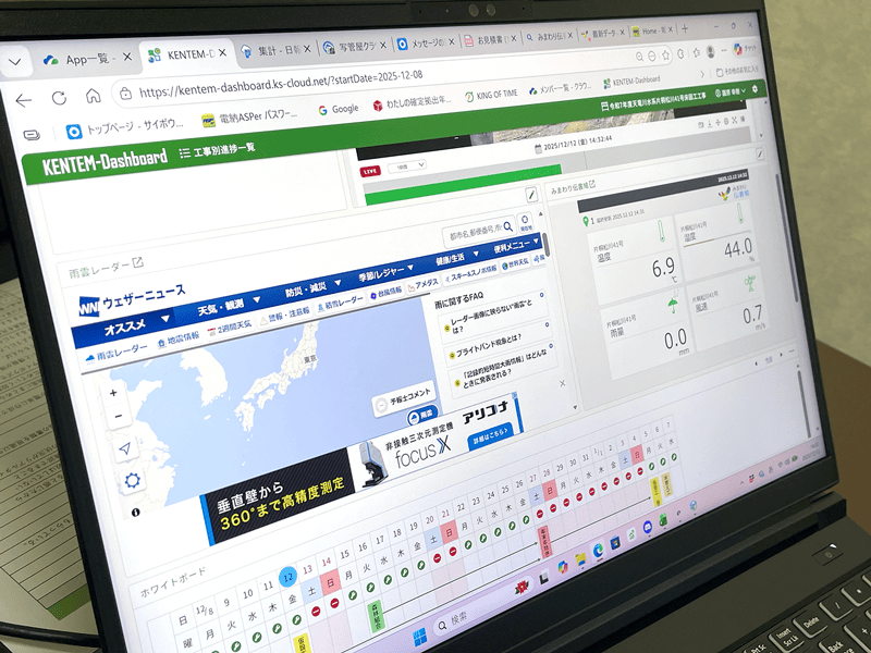KENTEM-Dashboard導入後のPC画面