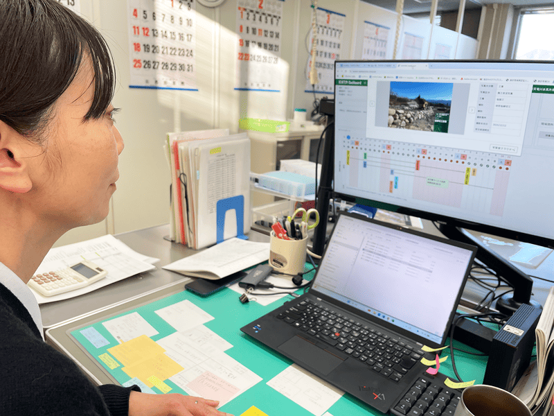 バックオフィスでも現場状況を把握