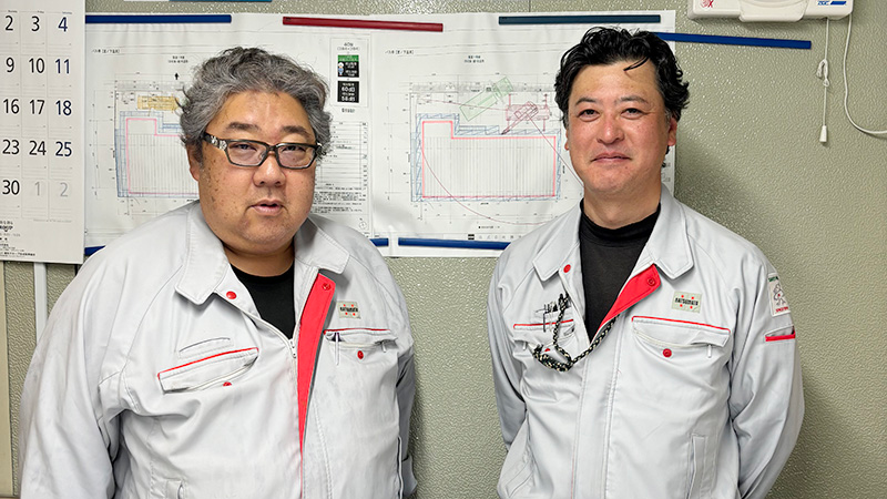 株式会社勝俣組の従業員2名の写真