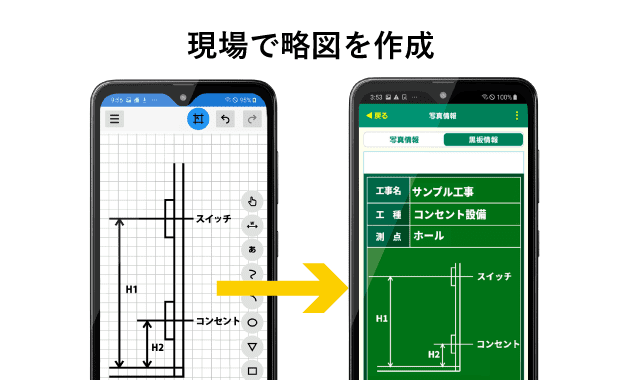 自由な小黒板を作成