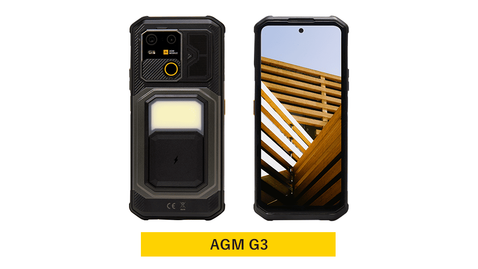 AGM G3の正面と裏面の写真