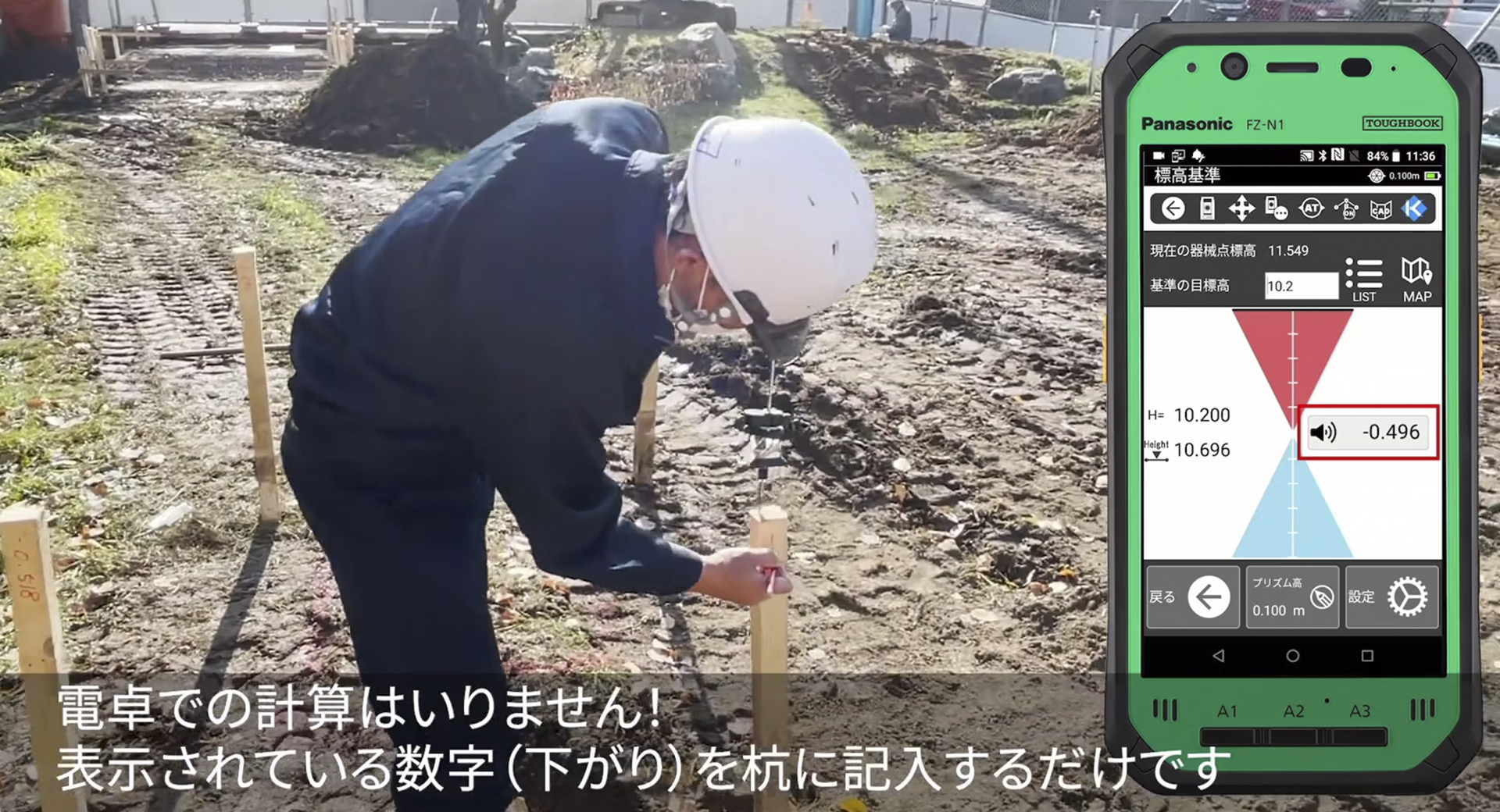 構造物設置の丁張り ー 門型丁張り ー