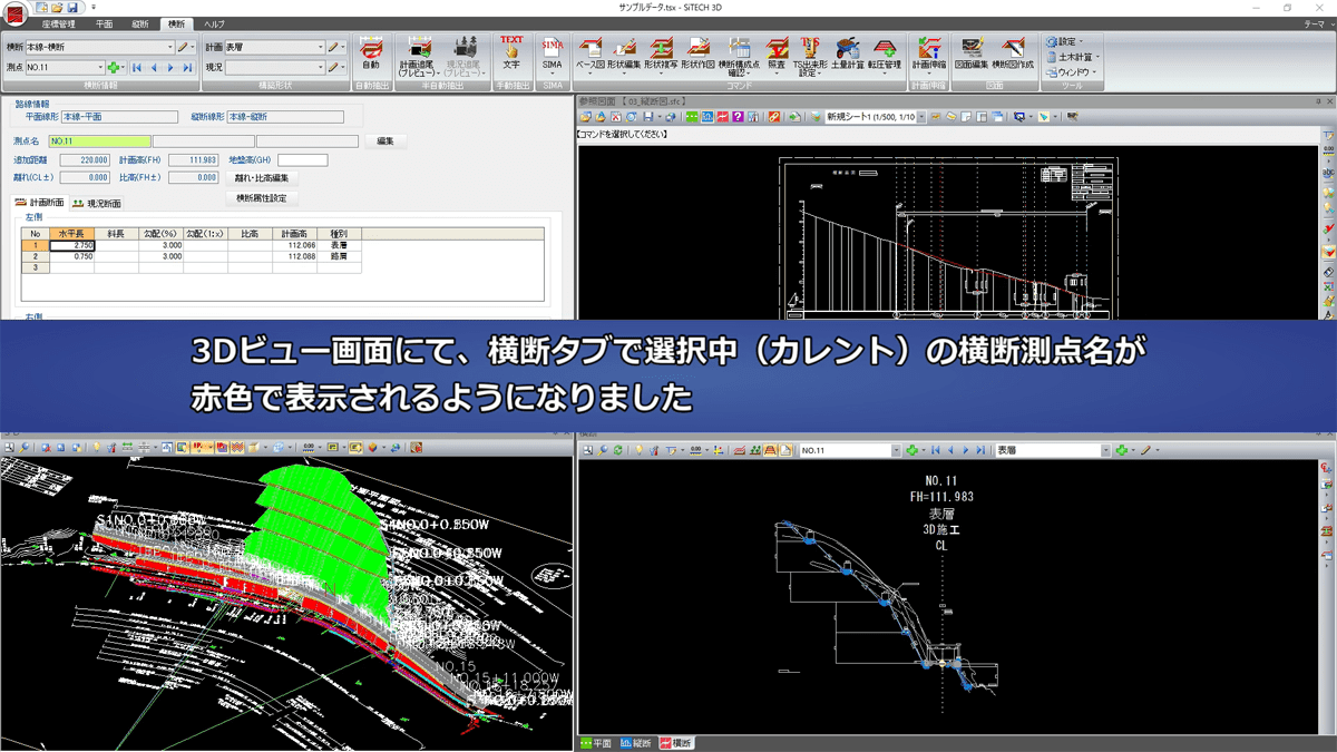 カレント横断側転の表示を強調、横断構成点確認昨日を向上、等のリリース情報をまとめた動画です