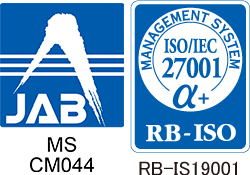 RB-ISO登録マークとJAB認定シンボルマーク