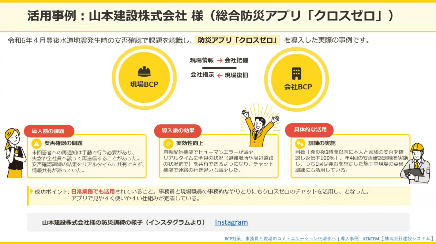 現場BCP×会社BCPセミナーの画面キャプチャ3