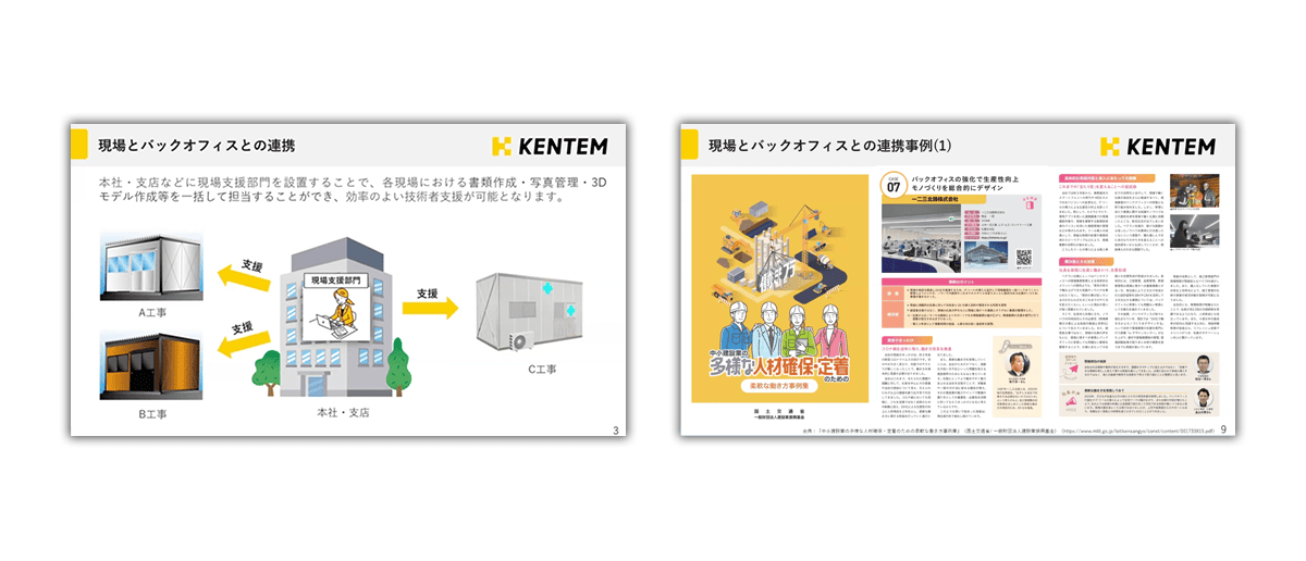建設業バックオフィス改革をテーマにした録画セミナーの配信画面イメージ