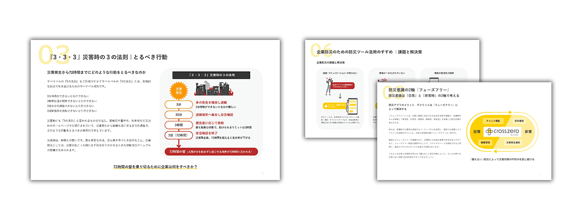 お役立ち資料のページを抜粋した画像